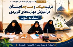 ظرفیت هیئات و مساجد اردستان در آموزش مهارت‌های کاربردی استفاده شود